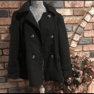 PINK ENVELOPE lined pea coat